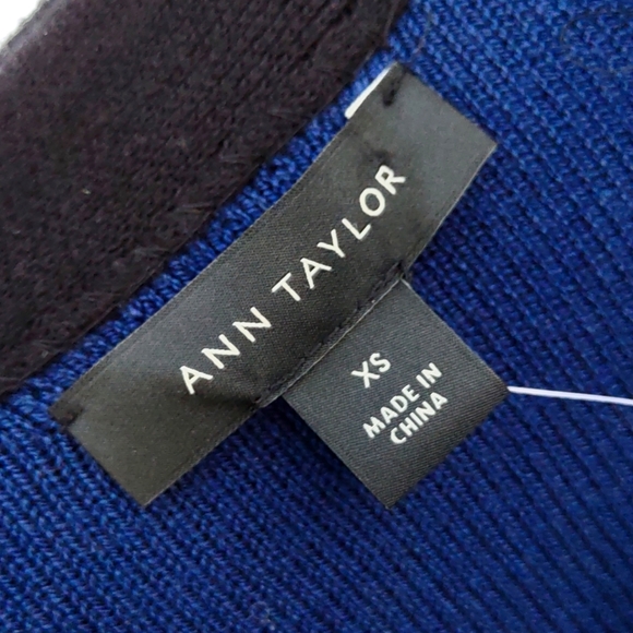 ANN TAYLOR Diamond Jacquard Cardigan Coatigan - Picture 17 of 17